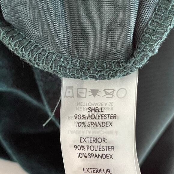 Calvin Klein Dress Womens Plus 16W Dark Green Velvet Velour Collared Twist Front - Picture 6 of 9